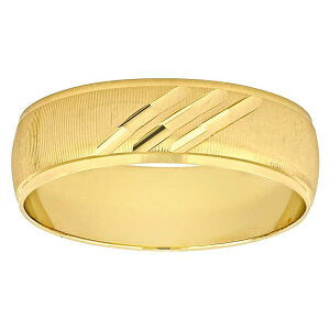 �X�e�� �O���[�X �����Y �A�N�Z�T���[ �����O Stella Grace 10k Gold Men's 6 mm Striped Brushed Finish Wedding Band 10k Gold �S�[���h