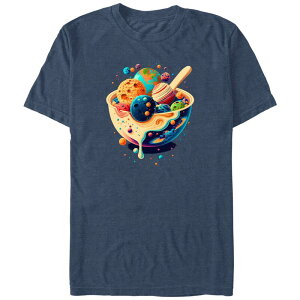 �A�j���L�����N�^�[ �����Y �g�b�v�X T�V���c �g�[�� �O���t�B�b�N Licensed Character Big & Tall Solar System Bowl Of Cereal Graphic Tee Navy Heather �w�U�[