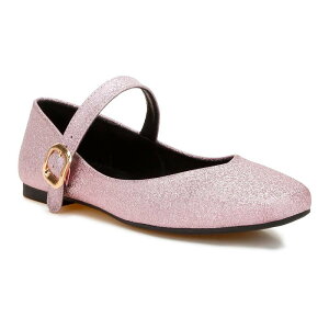 �����h�����O ���f�B�[�X �V���[�Y �T���_�� London Rag Herma Glitter Pin Buckle Women's Ballerinas Pink �s���N