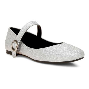 �����h�����O ���f�B�[�X �V���[�Y �T���_�� London Rag Herma Glitter Pin Buckle Women's Ballerinasilver �V���o�[