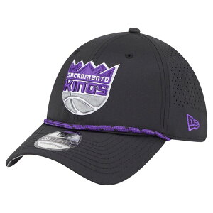 �j���[�G�� �����Y �A�N�Z�T���[ �X�q Men's New Era Black Sacramento Kings Featherweight Poly Rope Flex 39Thirty Hat Kng Black �u���b�N
