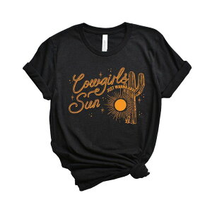 Simply Sage Market ���f�B�[�X �g�b�v�X T�V���c �O���t�B�b�N Simply Sage Market Cowgirls Wanna Have Sun Short Sleeve Graphic Tee Black �u���b�N
