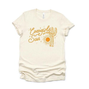Simply Sage Market ���f�B�[�X �g�b�v�X T�V���c �O���t�B�b�N Simply Sage Market Cowgirls Wanna Have Sun Short Sleeve Graphic Tee Cream �N���[��