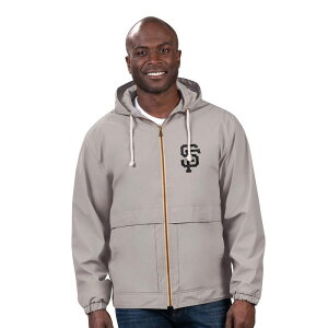 �J�[�� �o���N�X �����Y �A�E�^�[ �W���P�b�g�E�u���]�� Men's G-III Sports by Carl Banks Gray San Francisco Giants Full-Zip Rain Jacket Gnt Grey �O���[