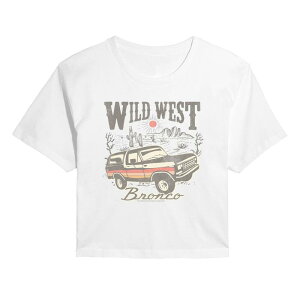 �A�j���L�����N�^�[ ���f�B�[�X �g�b�v�X T�V���c �O���t�B�b�N Licensed Character Juniors' Ford Bronco Wild West Countryside Graphic Tee White �z���C�g