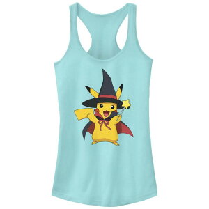 �A�j���L�����N�^�[ ���f�B�[�X �g�b�v�X T�V���c Licensed Character Juniors' Pokemon Pikachu Dressed As A Witch Racerback Tank Top Cancun