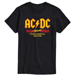 �A�j���L�����N�^�[ �����Y �g�b�v�X T�V���c �O���t�B�b�N Licensed Character Men's ACDC Who Made Who Tour Graphic Tee Black �u���b�N