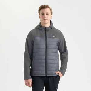 �n�[���[ �����Y �A�E�^�[ �W���P�b�g�E�u���]�� �t�[�f�b�h�W���P�b�g Men's Hurley Stef Softshell Hybrid Hooded Jacket Stone Grey �O���[