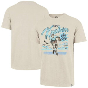 �t�H�[�e�B�Z�u���u�����h �����Y �g�b�v�X T�V���c 47 Brand Men's '47 Natural Seattle Kraken Hockey Player Golden Age Scrum T-Shirt Krk Beige �x�[�W��