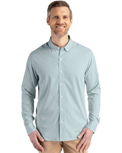 �J�b�^�[�A���h�o�b�N �����Y �g�b�v�X T�V���c Cutter & Buck Skylinepiconfidence Recycled Pinstripe Mens Long Sleeve Dresshirt Hunter And White �z���C�g