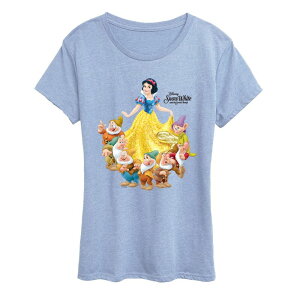 �f�B�Y�j�[ ���f�B�[�X �g�b�v�X T�V���c �O���t�B�b�N Women's Disney'snowhite And The Seven Dwarfs Graphic Tee Heather Chambray Blue �w�U�[