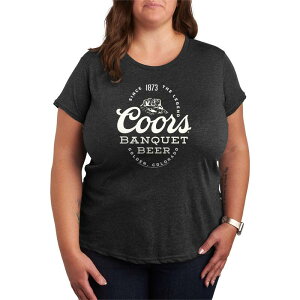 �A�j���L�����N�^�[ ���f�B�[�X �g�b�v�X T�V���c �v���X�T�C�Y �O���t�B�b�N Licensed Character Plusize Coors Banquet Beer Since 1873 The Legend Graphic Tee Heather Charcoal �`���R�[��
