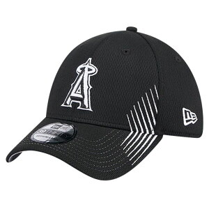 �j���[�G�� �����Y �A�N�Z�T���[ �X�q Men's New Era Black Los Angeles Angels Active Dash Mark 39THIRTY Flex Hat Ang Black �u���b�N