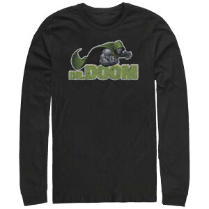 �}�[�x�� �����Y �g�b�v�X T�V���c �g�[�� �O���t�B�b�N Big & Tall Marvel Fantastic Four Doctor Doom Long Sleeve Graphic Tee Black �u���b�N