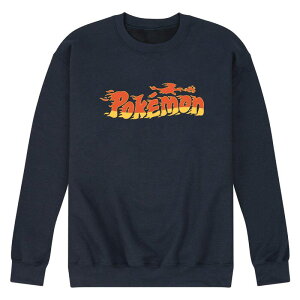 �A�j���L�����N�^�[ �����Y �g�b�v�X T�V���c �X�E�F�b�g �t���[�X Licensed Character Men's Pokemon Charizard Flames Fleece Sweatshirt Navy �l�C�r�[