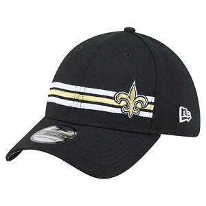 �j���[�G�� �����Y �A�N�Z�T���[ �X�q Men's New Era Black New Orleansaintstripes 39THIRTY Flex Hat Snt Black �u���b�N