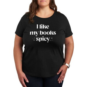 �A�j���L�����N�^�[ ���f�B�[�X �g�b�v�X T�V���c �v���X�T�C�Y �O���t�B�b�N Licensed Character Plusize I Like My Bookspicy Graphic Tee Black �u���b�N