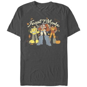 �A�j���L�����N�^�[ �����Y �g�b�v�X T�V���c �O���t�B�b�N Licensed Character Men's Transformers Feast Mode Graphic Tee Charcoal �`���R�[��