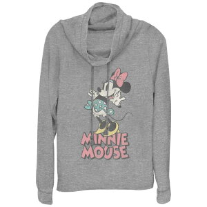�f�B�Y�j�[ ���f�B�[�X �g�b�v�X T�V���c �O���t�B�b�N Disney's Minnie Mouse Classic Style Women's Cowlneck Graphic Lightweight Long Sleeve Gray Heather �O���[