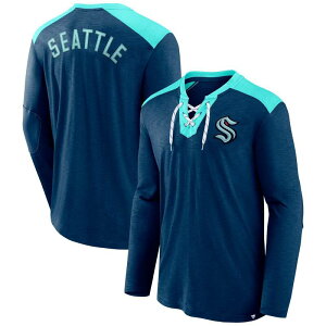 �t�@�i�e�B�N�X �����Y �g�b�v�X T�V���c Men's Fanatics Deep Sea Blue Seattle Kraken Iconic Exclusive Long Sleeve T-Shirt Krk Multi �}���`�J���[
