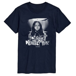 �A�j���L�����N�^�[ �����Y �g�b�v�X T�V���c �O���t�B�b�N Licensed Character Men's M3GAN You Should Probably Run! Short Sleeve Graphic Tee Navy �l�C�r�[