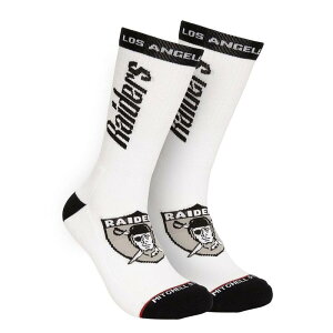 �~�b�`�F��&�l�X �����Y �A���_�[�E�F�A �C�� Men's Mitchell & Ness White Los Angeles Raiders Throwbackick Off Crew Socks Nfl White �z���C�g