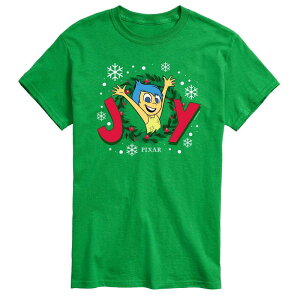 �f�B�Y�j�[ �s�N�T�[ �����Y �g�b�v�X T�V���c �g�[�� �O���t�B�b�N Disney / Pixar's Inside Out 2 Big & Tall Joy Wreath Graphic Tee Green �O���[��