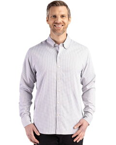 �J�b�^�[�A���h�o�b�N �����Y �g�b�v�X T�V���c �M���K���`�F�b�N �M���K�� Cutter & Buck Skylinepiconfidence Recycled Ginghamens Long Sleeve Dresshirt Concrete And White �z���C�g