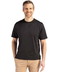 �J�b�^�[�A���h�o�b�N �����Y �g�b�v�X T�V���c Cutter & Buck Coastlinepicomfort Recycled Menshort Sleeve Tee Black �u���b�N