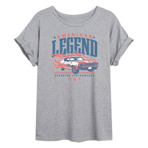 �A�j���L�����N�^�[ ���f�B�[�X �g�b�v�X T�V���c Licensed Character Juniors' American Legend Superior Performance Oversized Tee Heather Gray �O���[