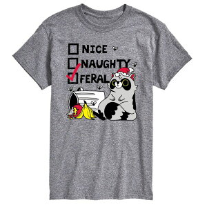 �A�j���L�����N�^�[ �����Y �g�b�v�X T�V���c �O���t�B�b�N Licensed Character Men's Nice Naughty Feral Graphic Tee Athletic Heather �w�U�[