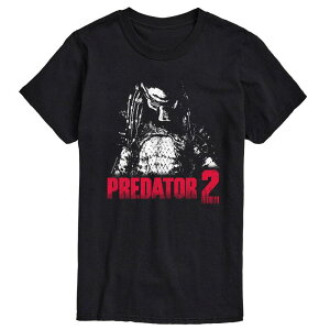 �A�j���L�����N�^�[ �����Y �g�b�v�X T�V���c �g�[�� �O���t�B�b�N Licensed Character Big & Tall Predator 2 Graphic Tee Black �u���b�N