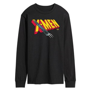�}�[�x�� �����Y �g�b�v�X T�V���c ���S �O���t�B�b�N Men's Marvel X-Men Logo Claw Rip Long Sleeve Graphic Tee Black �u���b�N