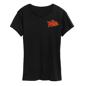 �A�j���L�����N�^�[ ���f�B�[�X �g�b�v�X T�V���c ���S �O���t�B�b�N Licensed Character Women's X-Men Logo Graphic Tee Black �u���b�N