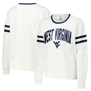 �A���u�����f�b�h ���f�B�[�X �g�b�v�X T�V���c �p�C�� Unbranded Women's Conceptsport White West Virginia Mountaineers Borough French Terry Arch Over Long Sleeve T-Shirt Wvu White �z���C�g