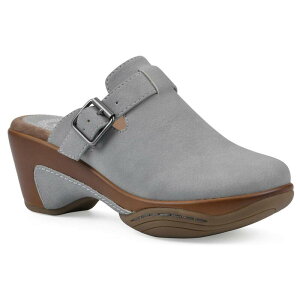 �z���C�g�}�E���e�� ���f�B�[�X �V���[�Y �T���_�� White Mountain Viewed Women'slip-On Clogs Dove Gray �O���[