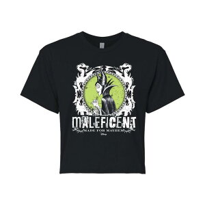 �f�B�Y�j�[ ���f�B�[�X �g�b�v�X T�V���c �N���b�v�h Juniors' Disney'sleeping Beauty Maleficent Made For Mayhem Cropped Tee Black �u���b�N