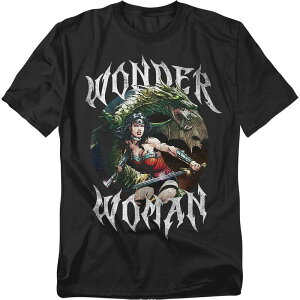 �A�j���L�����N�^�[ �����Y �g�b�v�X T�V���c �g�[�� �O���t�B�b�N Licensed Character Big & Tall DComics Wonder Woman Graphic Tee Black �u���b�N