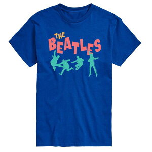 �A�j���L�����N�^�[ �����Y �g�b�v�X T�V���c �O���t�B�b�N Licensed Character Men's The Beatlesilhouettes Graphic Tee Royal Blue �u���[