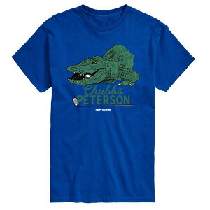 �A�j���L�����N�^�[ �����Y �g�b�v�X T�V���c �g�[�� �O���t�B�b�N Licensed Character Big & Tall Happy Gilmore Chubbs Peterson Alligator Graphic Tee Royal Blue �u���[