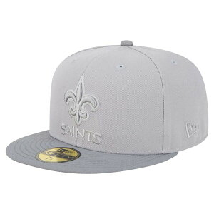 �j���[�G�� �����Y �A�N�Z�T���[ �X�q Men's New Era Gray/Graphite New Orleansaints Iron Cloud 59FIFTY Fitted Hat Snt Grey �O���[