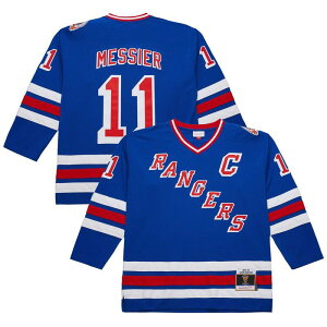 �~�b�`�F��&�l�X �����Y �g�b�v�X T�V���c �W���[�W�[ Mitchell & Ness Men's Mark Messieroyal New York Rangers 1993-94 Power Play Jersey Ran Blue �u���[