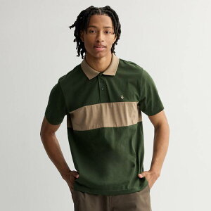 �{���R�� �����Y �g�b�v�X T�V���c �|���V���c Men's Volcom Short Sleeve Polo Green �O���[��