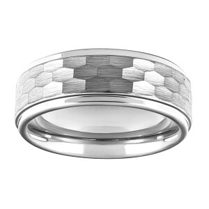 �A���u�����f�b�h �����Y �A�N�Z�T���[ �����O Unbranded Men's Gray Tungsten 8mm Textured Comfort Fit Band Tungsten-carbide �O���[