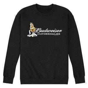 �A�j���L�����N�^�[ �����Y �g�b�v�X T�V���c �X�E�F�b�g �t���[�X Licensed Character Men's Budweiser Clydesdales Fleece Sweatshirt Black �u���b�N