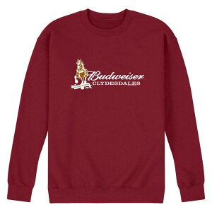 �A�j���L�����N�^�[ �����Y �g�b�v�X T�V���c �X�E�F�b�g �t���[�X Licensed Character Men's Budweiser Clydesdales Fleece Sweatshirt Garnet