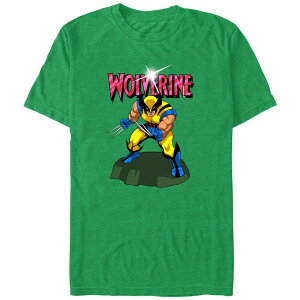 �A�j���L�����N�^�[ �����Y �g�b�v�X T�V���c �g�[�� �O���t�B�b�N Licensed Character Big & Tall Marvel X-Men 90s Wolverine Graphic Tee Kelly Heather �w�U�[