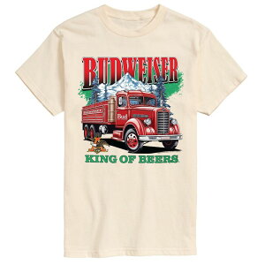 �A�j���L�����N�^�[ �����Y �g�b�v�X T�V���c �O���t�B�b�N Licensed Character Men's Budweiser King Of Beers Winter Graphic Tee Cream �N���[��
