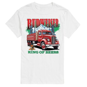 �A�j���L�����N�^�[ �����Y �g�b�v�X T�V���c �O���t�B�b�N Licensed Character Men's Budweiser King Of Beers Winter Graphic Tee White �z���C�g