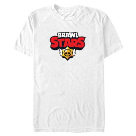 アニメキャラクター メンズ トップス Tシャツ ロゴ グラフィック Licensed Character Men's Brawl Stars Logo Graphic Tee White ホワイト